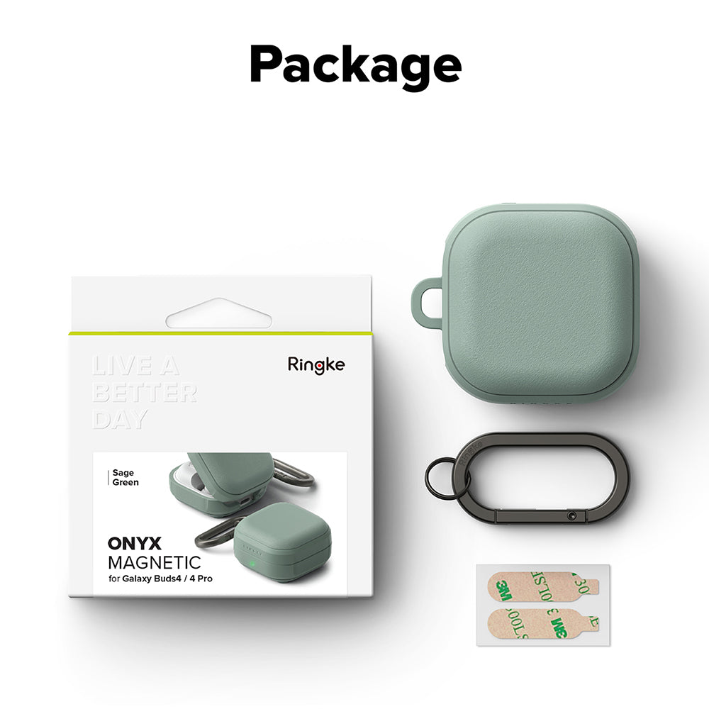 Husa Ringke Onyx Magnetic pentru Samsung Galaxy Buds4 / Buds4 Pro, Verde