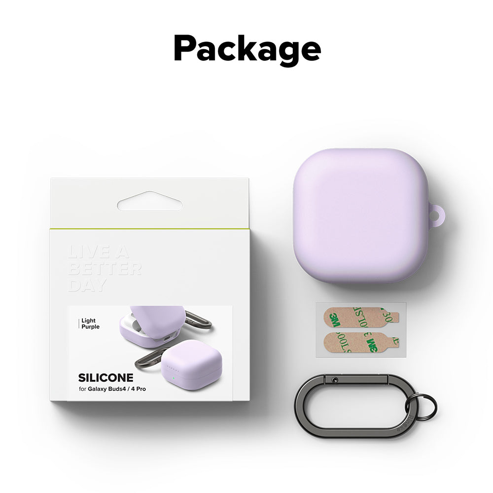 Husa Ringke pentru Samsung Galaxy Buds 4 Pro, Mov Deschis