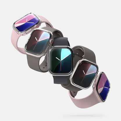 Husa Ringke Slim pentru Apple Watch Series 10 / 11 42mm, Set 2 bucati, Neagra Mata / Transparenta