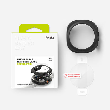 Husa Ringke Slim pentru Samsung Galaxy Watch Ultra, Neagra Mata