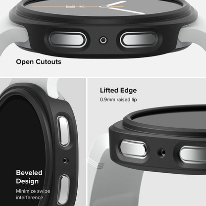 Husa Ringke Slim pentru Samsung Galaxy Watch8 40mm, Set 2 bucati, Neagra Mata