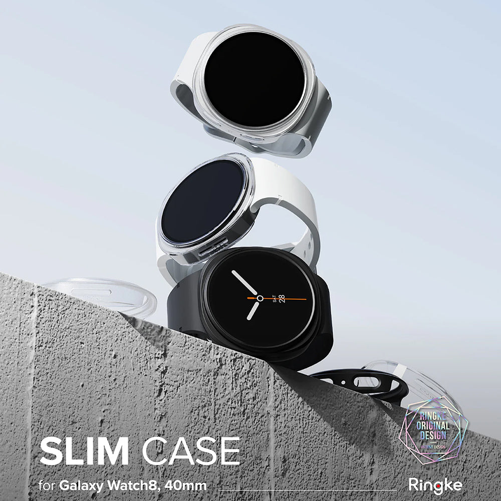 Husa Ringke Slim pentru Samsung Galaxy Watch8 40mm, Set 2 bucati, Transparenta