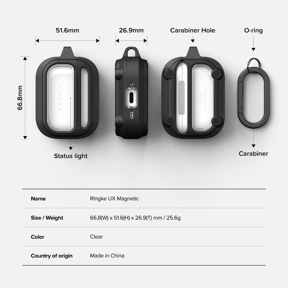 Husa Ringke UX pentru Apple AirPods Pro 3, Transparenta