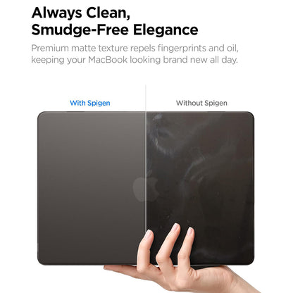 Husa Spigen Airskin pentru Apple MacBook Air 13inch (2026) / (2025) / (2024) / (2022), Neagra Satinata ACS11531