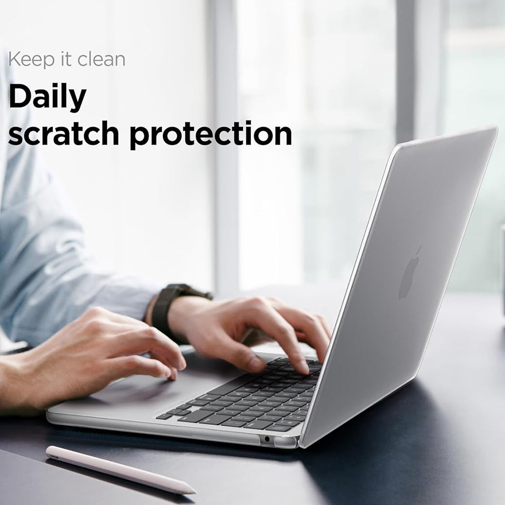 Husa Spigen Airskin pentru Apple MacBook Air 13inch (2026) / (2025) / (2024) / (2022), Transparenta Satinata ACS11530