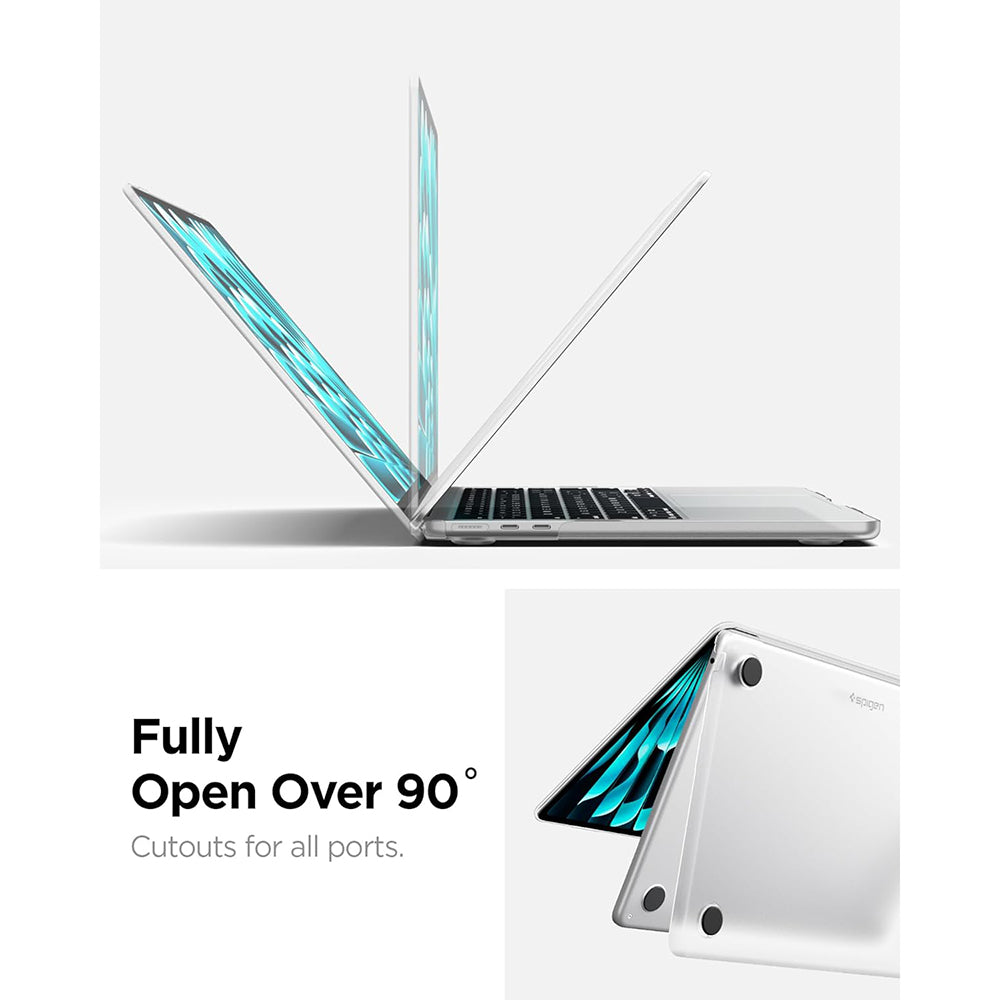 Husa Spigen Airskin pentru Apple MacBook Air 13inch (2026) / (2025) / (2024) / (2022), Transparenta Satinata ACS11530