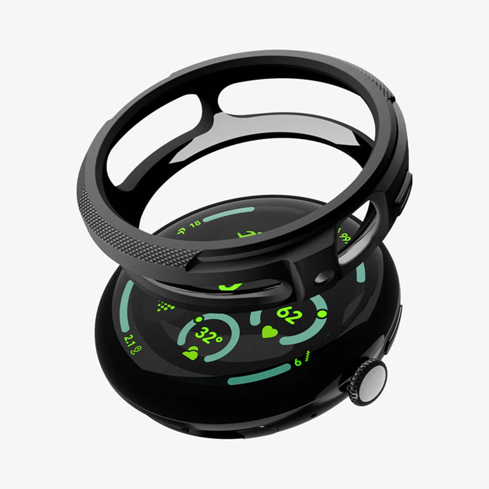 Husa Spigen Liquid Air pentru Google Pixel Watch 4 45mm, Neagra Mata ACS11222