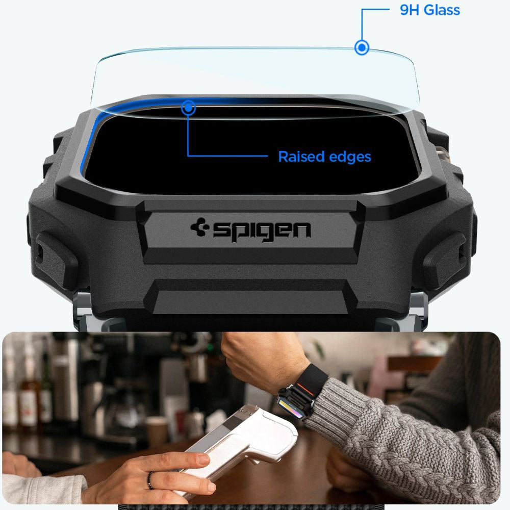 Husa Spigen Lite Fit Pro with Screen Protector pentru Apple Watch Ultra Series, Neagra Mata ACS11415