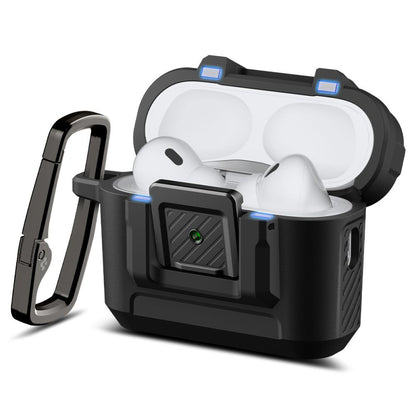 Husa Spigen Lock Fit pentru Apple AirPods Pro 3, Neagra Mata