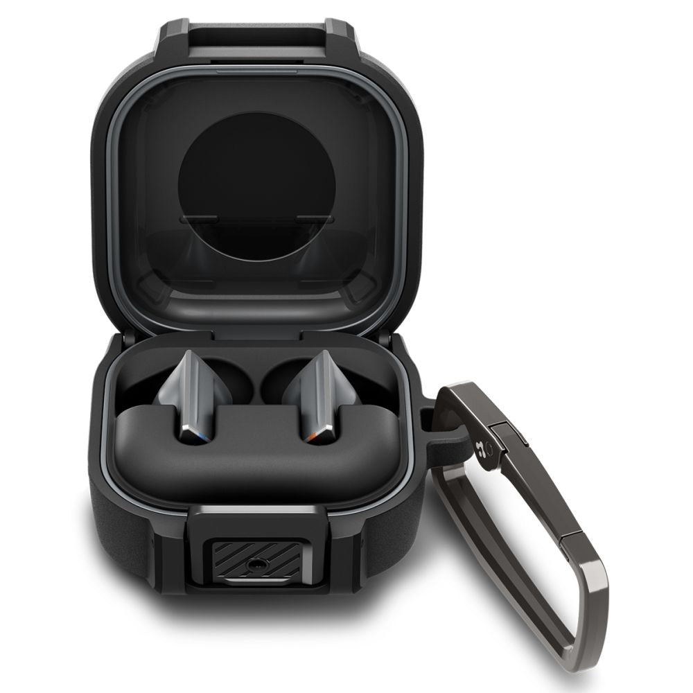Husa Spigen Lock Fit pentru Samsung Galaxy Buds4 / Buds4 Pro, Neagra Mata ACS11202