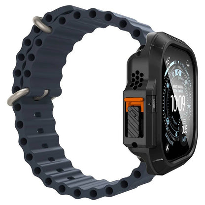 Husa Spigen Lock Fit with Screen Protector pentru Apple Watch Ultra Series, Neagra ACS12054