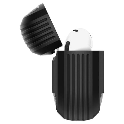 Husa Spigen Rugged Armor pentru Apple AirPods 4, Neagra Mata