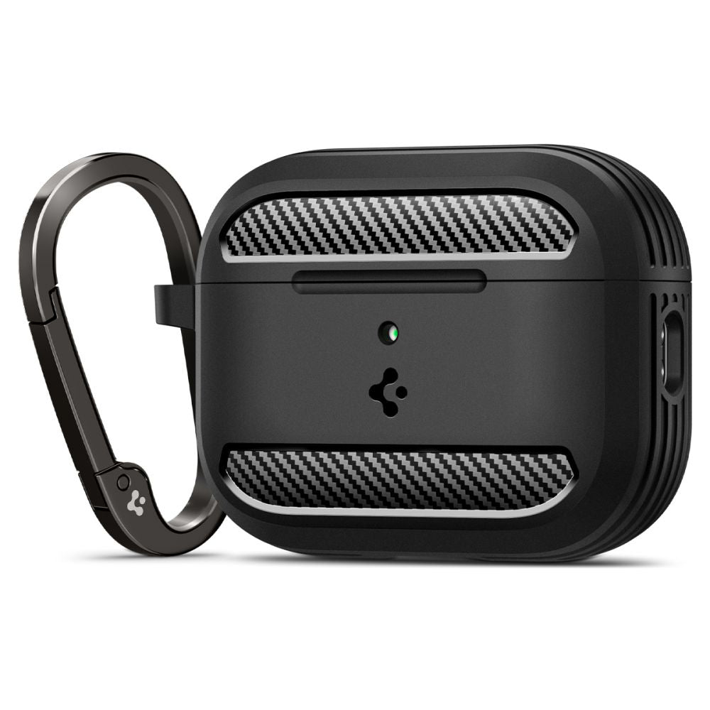 Husa Spigen Rugged Armor pentru Apple AirPods Pro 3, Neagra Mata ACS09822