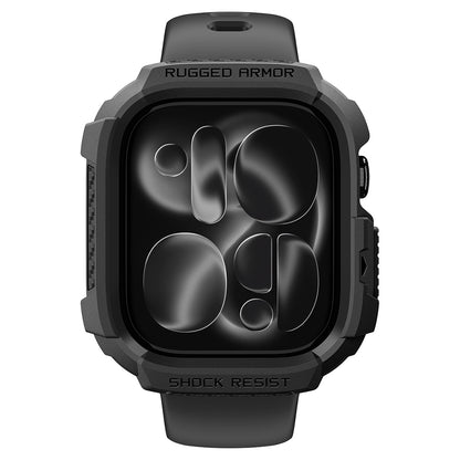 Husa Spigen Rugged Armor pentru Apple Watch Series 12 42mm, Neagra Mata ACS11877
