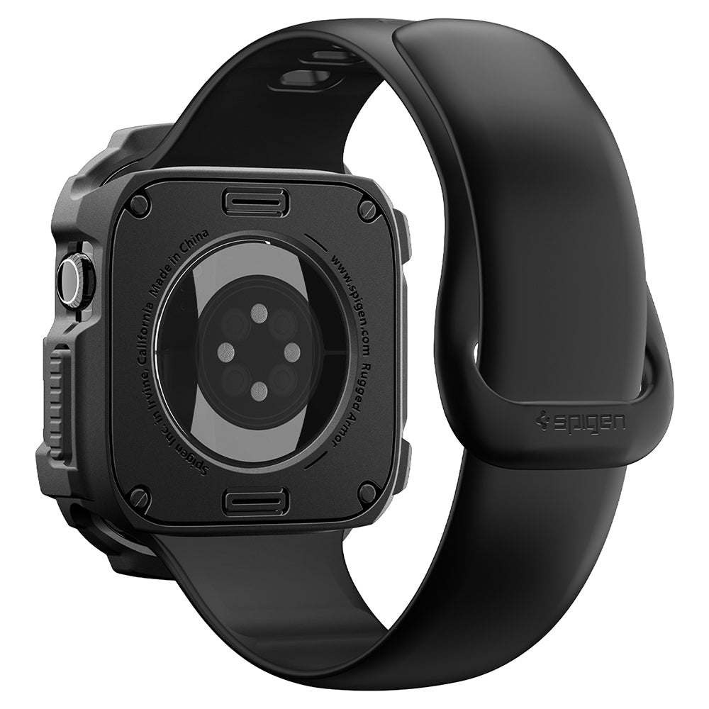Husa Spigen Rugged Armor pentru Apple Watch Series 12 42mm, Neagra Mata ACS11877