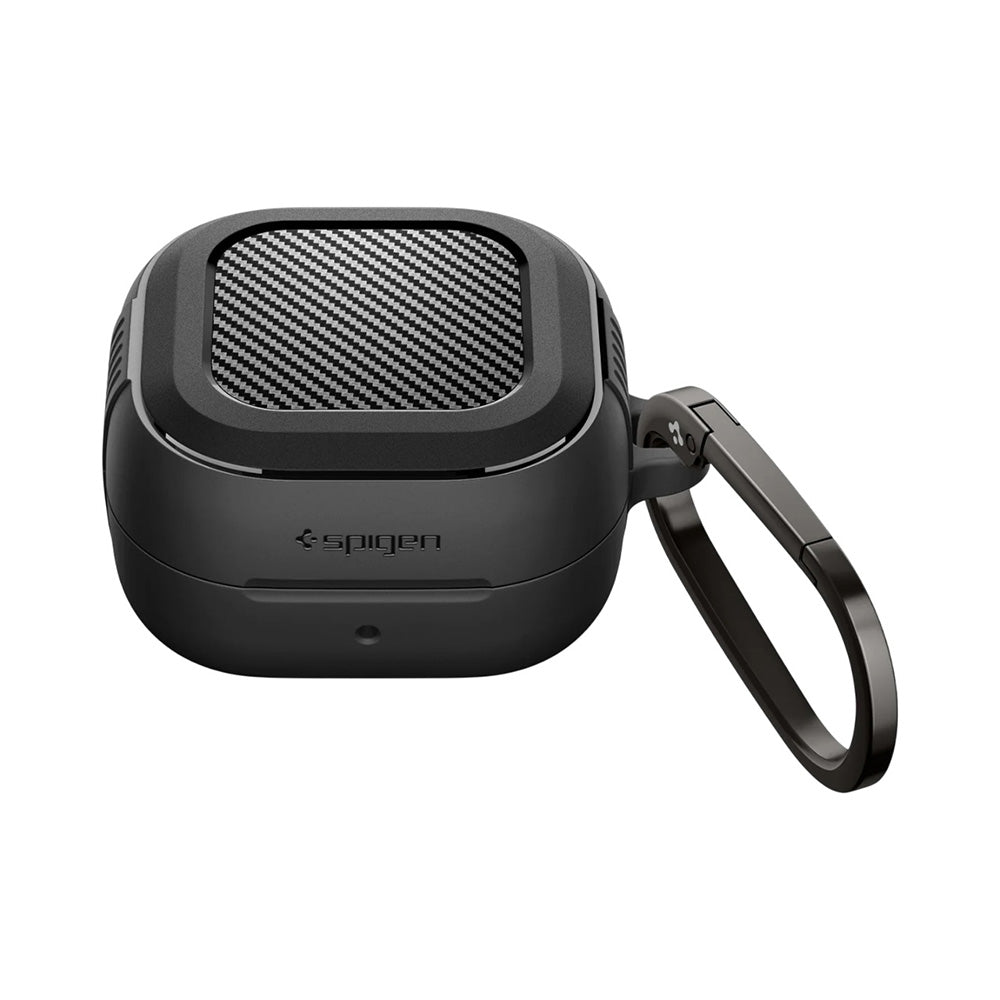 Husa Spigen Rugged Armor pentru Samsung Galaxy Buds4 / Buds4 Pro, Neagra Mata ACS11200