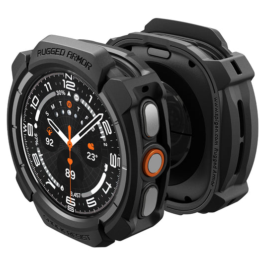 Husa Spigen Rugged Armor pentru Samsung Galaxy Watch Ultra2, Neagra Mata ACS11611