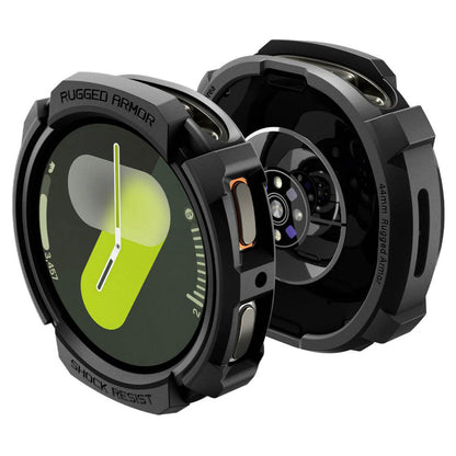 Husa Spigen Rugged Armor pentru Samsung Galaxy Watch8 44mm, Neagra Mata ACS10006