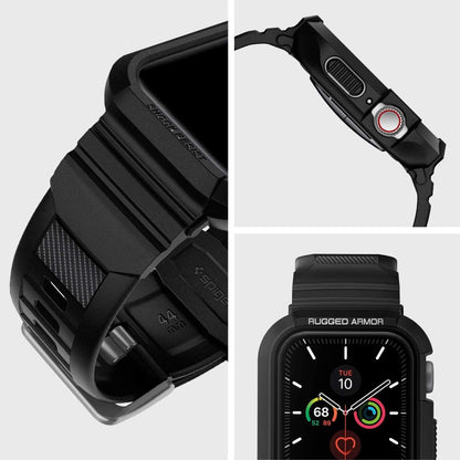 Husa Spigen Rugged Armor Pro pentru Apple Watch 44mm Series, Neagra 062CS25324