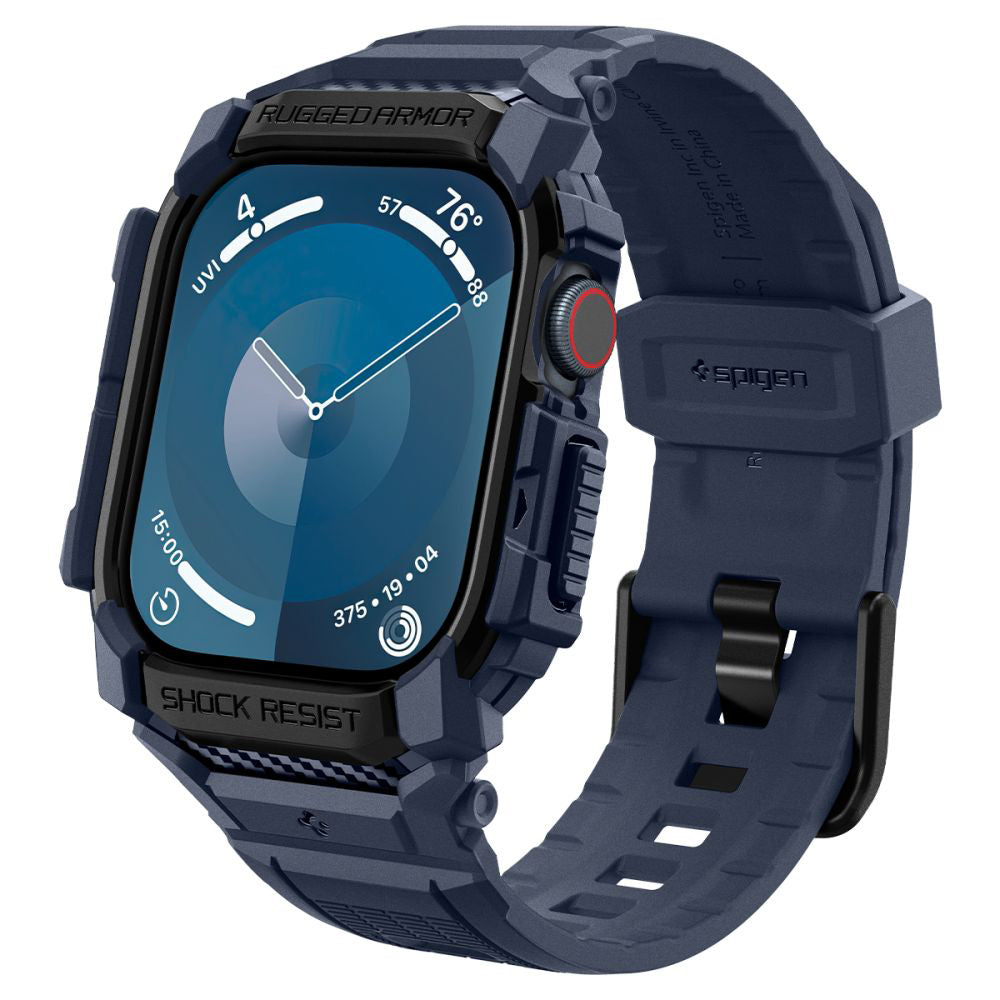Husa Spigen Rugged Armor Pro pentru Apple Watch Series 10 / 11 46mm, Bleumarin