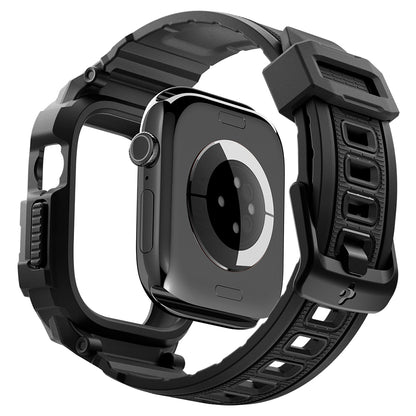 Husa Spigen Rugged Armor Pro pentru Apple Watch Series 12 42mm, Neagra Mata ACS11883