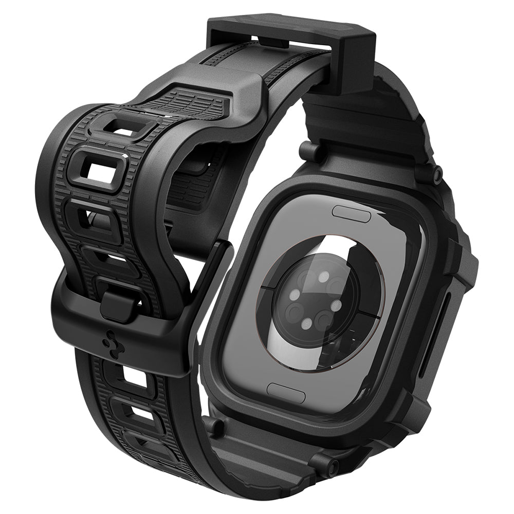 Husa Spigen Rugged Armor Pro pentru Apple Watch Series 12 42mm, Neagra Mata ACS11883