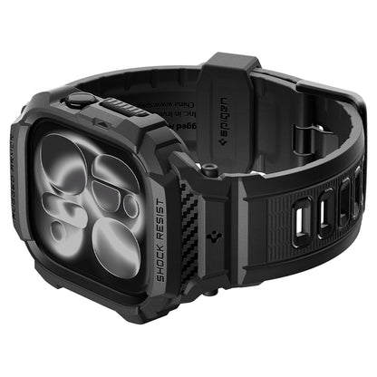 Husa Spigen Rugged Armor Pro pentru Apple Watch Series 12 46mm, Neagra Mata ACS11894