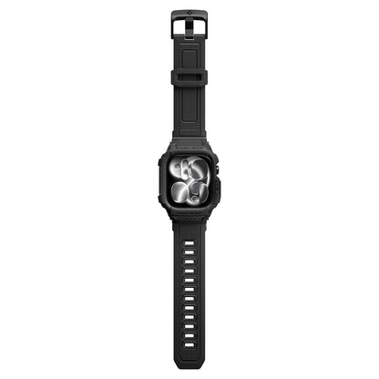 Husa Spigen Rugged Armor Pro pentru Apple Watch Series 12 46mm, Neagra Mata ACS11894