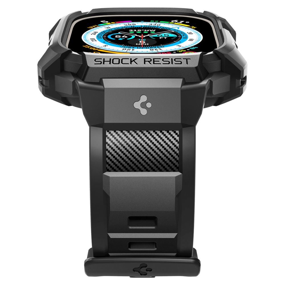 Husa Spigen Rugged Armor Pro pentru Apple Watch Ultra Series, Neagra