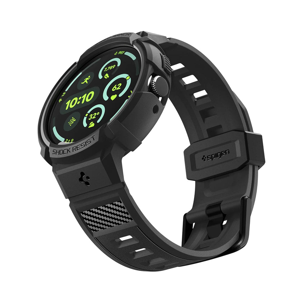 Husa Spigen Rugged Armor Pro pentru Google Pixel Watch 41mm Series, Neagra ACS09484