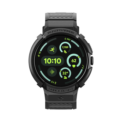 Husa Spigen Rugged Armor Pro pentru Google Pixel Watch 41mm Series, Neagra ACS09484