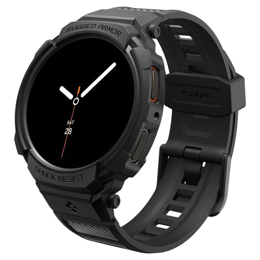 Husa Spigen Rugged Armor Pro pentru Samsung Galaxy Watch8 40mm, Neagra Mata ACS10005