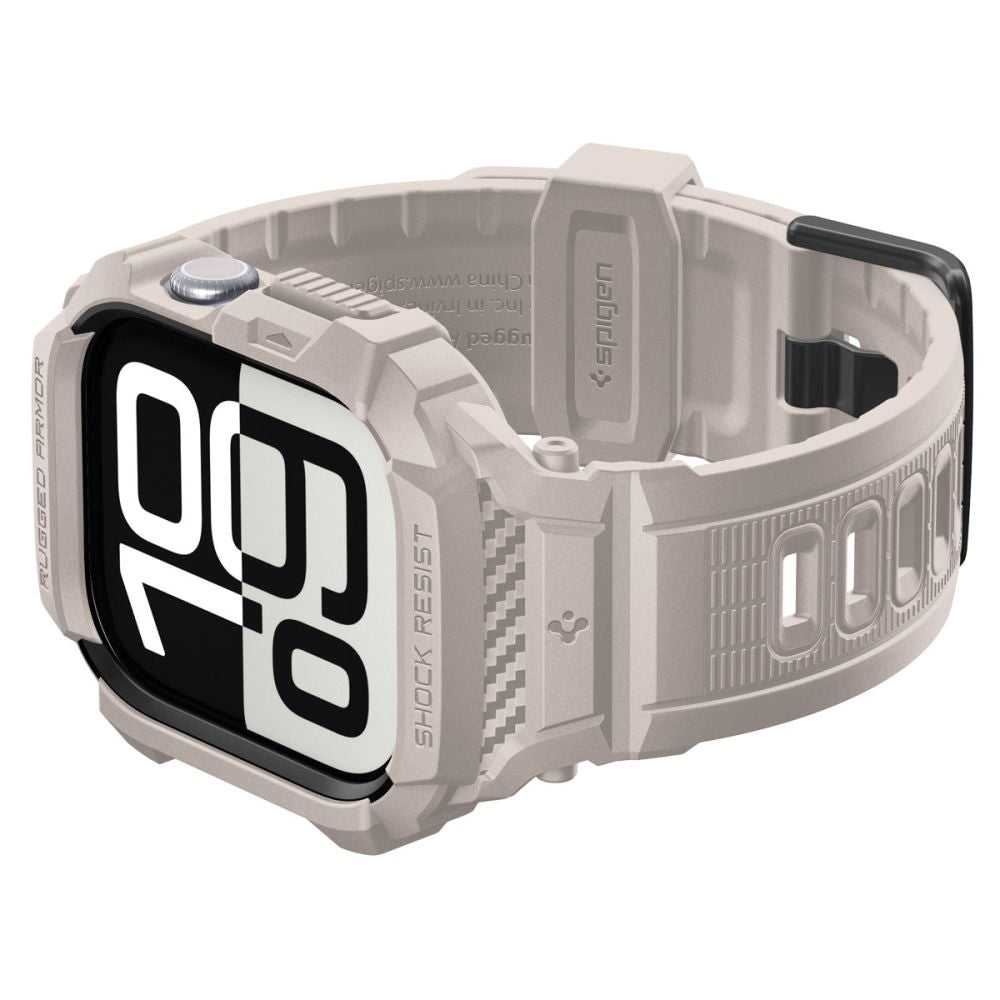 Husa Spigen Rugged Armor Pro V2 pentru Apple Watch Series 10 / 11 46mm, Bej ACS10506