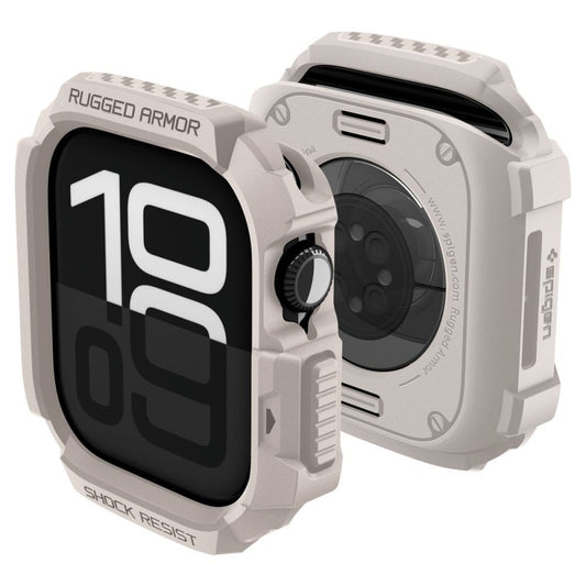 Husa Spigen Rugged Armor V2 pentru Apple Watch Series 10 / 11 42mm, Bej