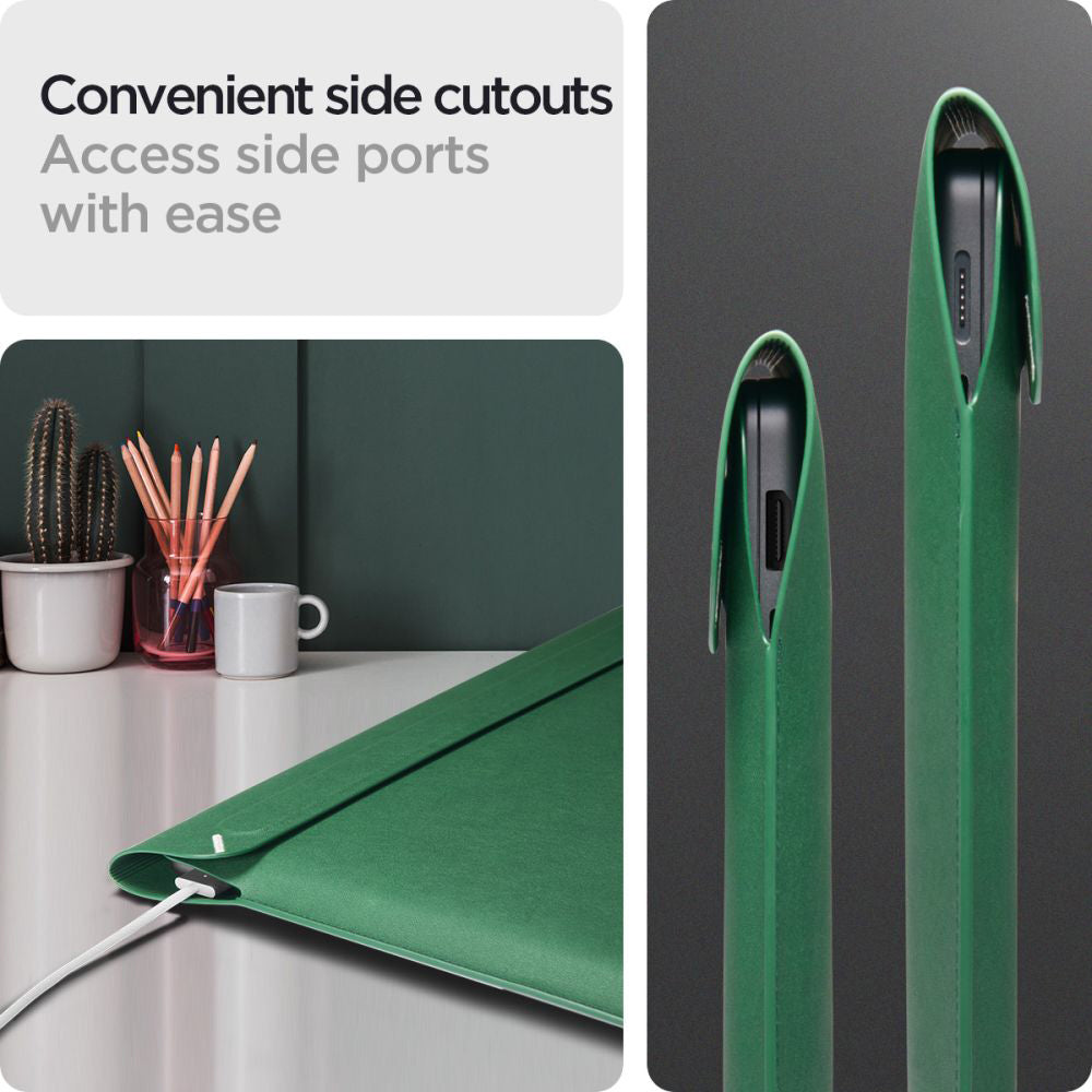 Husa Spigen Valentinus pentru Laptop 15inch - 16inch, Verde