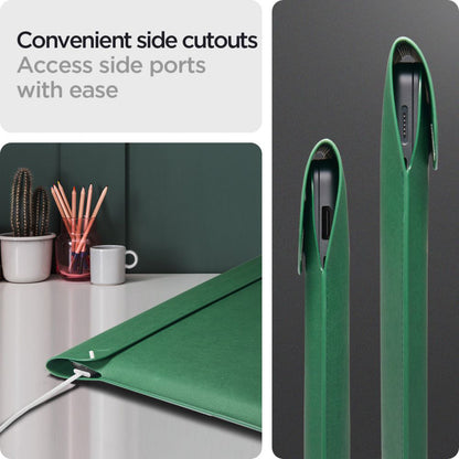 Husa Spigen Valentinus pentru Laptop 15inch - 16inch, Verde