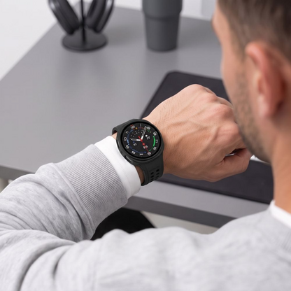 Husa Tech-Protect Defense pentru Samsung Galaxy Watch9 / Watch8 40mm, Set 2 bucati, Neagra / Transparenta