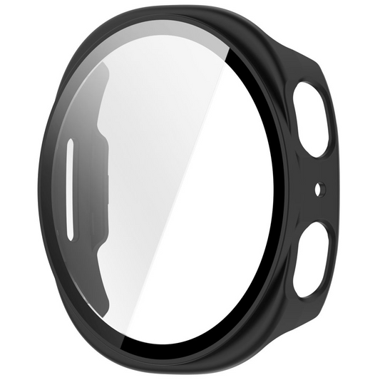 Husa Tech-Protect Defense pentru Samsung Galaxy Watch 9 / Watch8 44mm, Set 2 bucati, Neagra / Transparenta