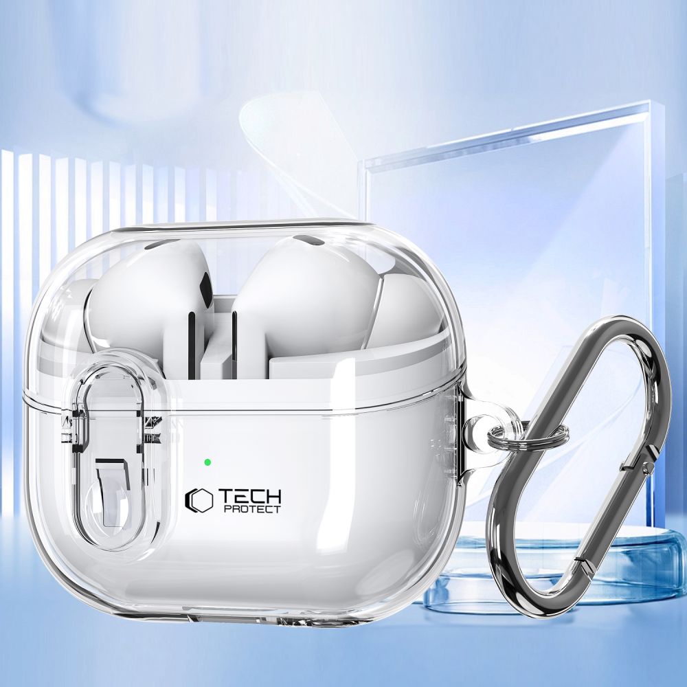 Husa Tech-Protect Flexair pentru Samsung Galaxy Buds3 FE / Buds3 Pro / Buds3, Transparenta