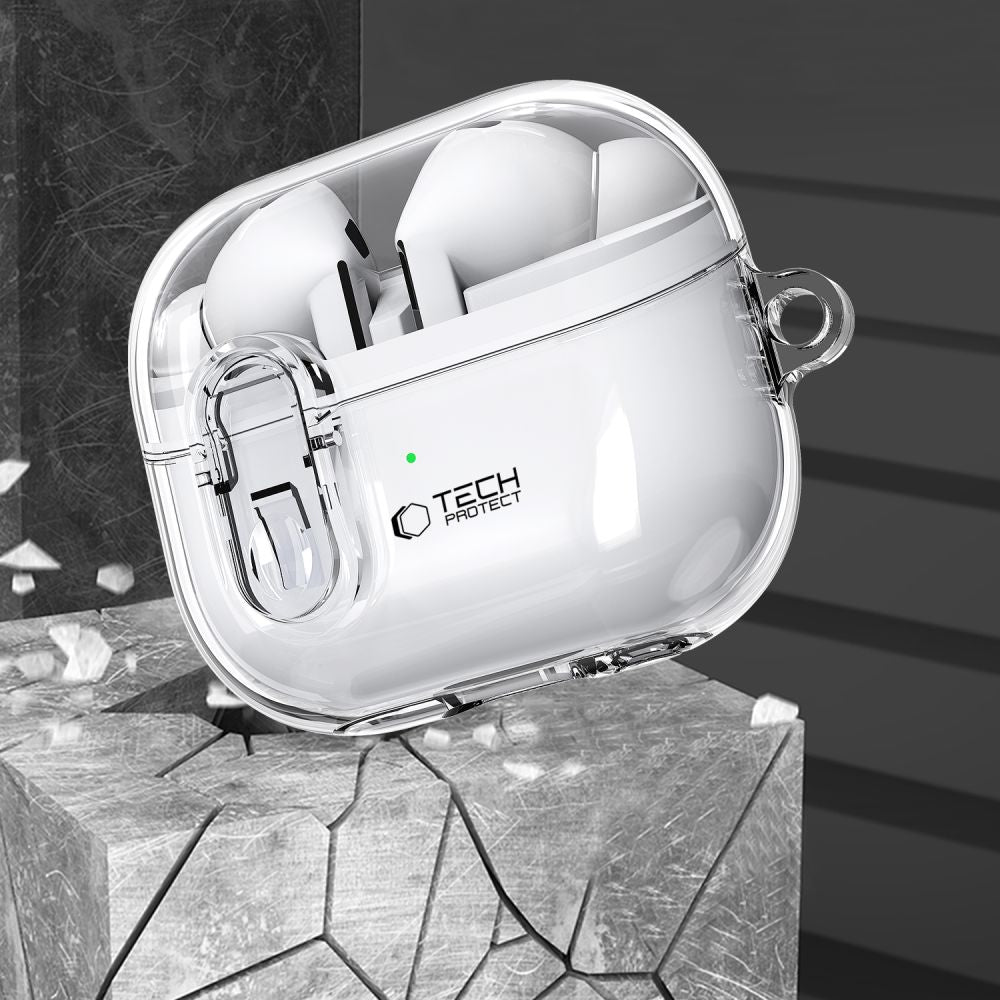 Husa Tech-Protect Flexair pentru Samsung Galaxy Buds3 FE / Buds3 Pro / Buds3, Transparenta