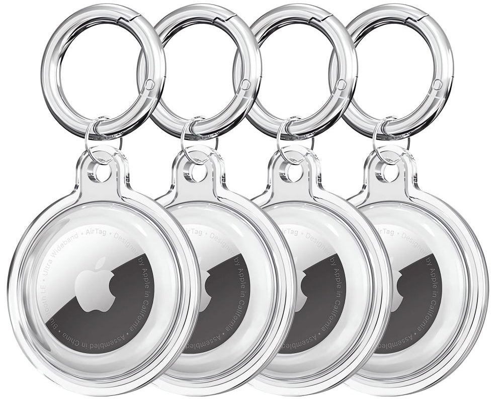 Husa Tech-Protect Icon pentru Apple AirTag, Set 4 bucati, Transparenta