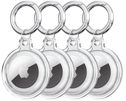 Husa Tech-Protect Icon pentru Apple AirTag, Set 4 bucati, Transparenta