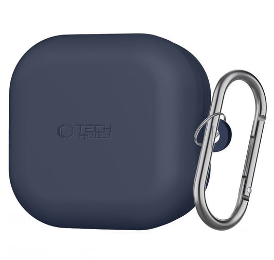 Husa Tech-Protect Silicone Hook pentru Samsung Galaxy Buds4 / Buds4 Pro, Bleumarin