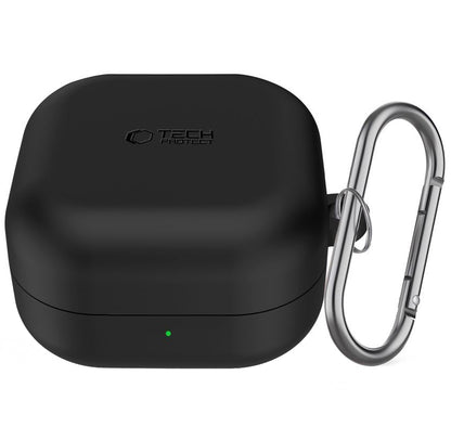 Husa Tech-Protect Silicone Hook pentru Samsung Galaxy Buds4 / Buds4 Pro, Neagra