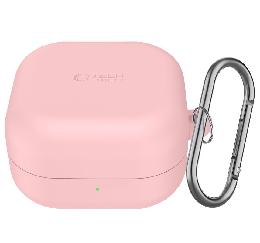 Husa Tech-Protect Silicone Hook pentru Samsung Galaxy Buds4 / Buds4 Pro, Roz