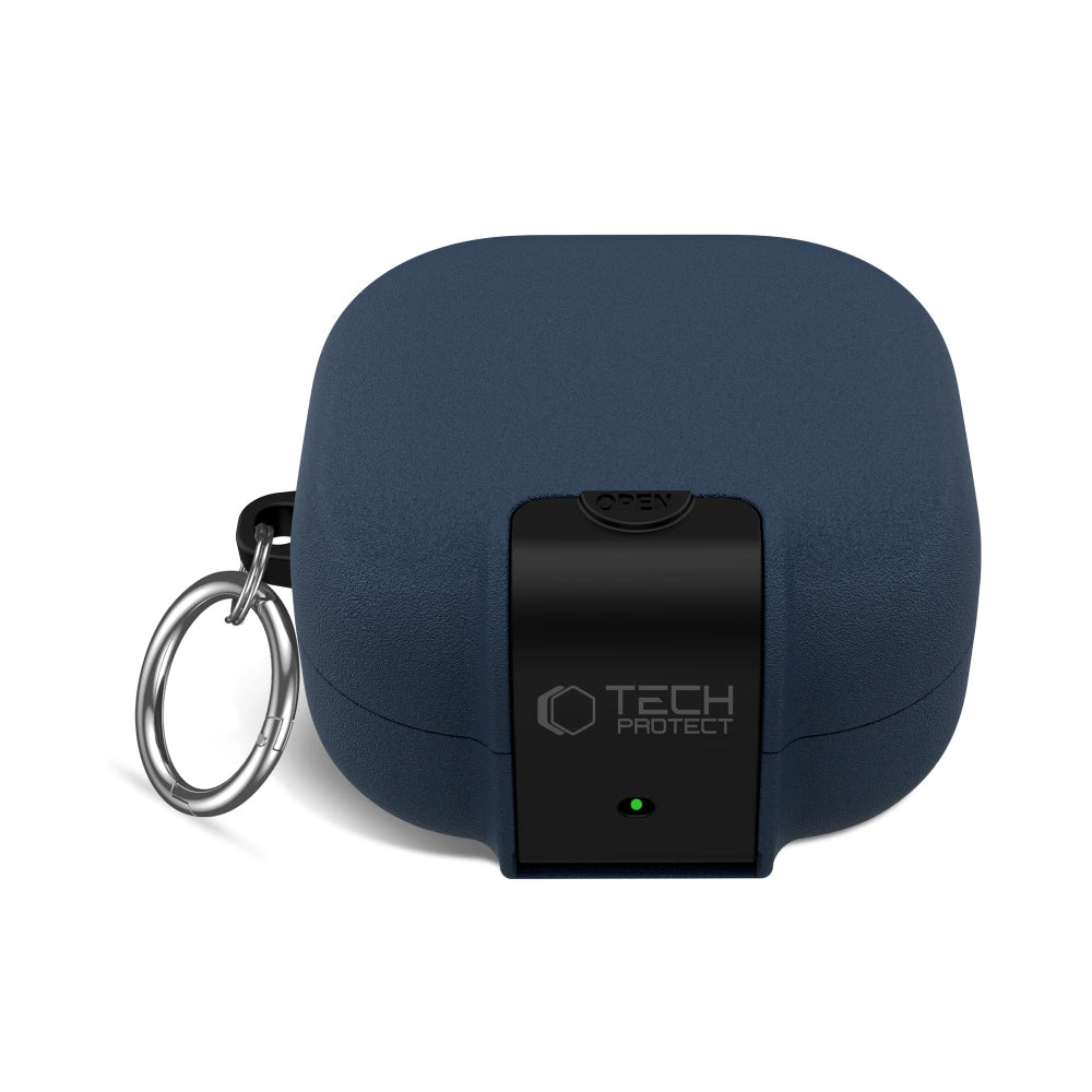 Husa Tech-Protect Slim Hook pentru Samsung Galaxy Buds4 / Buds4 Pro, Bleumarin