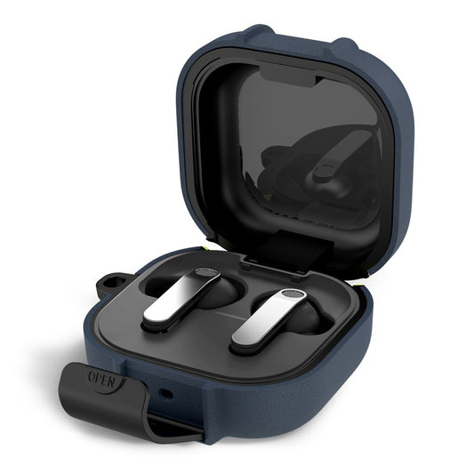 Husa Tech-Protect Slim Hook pentru Samsung Galaxy Buds4 / Buds4 Pro, Bleumarin