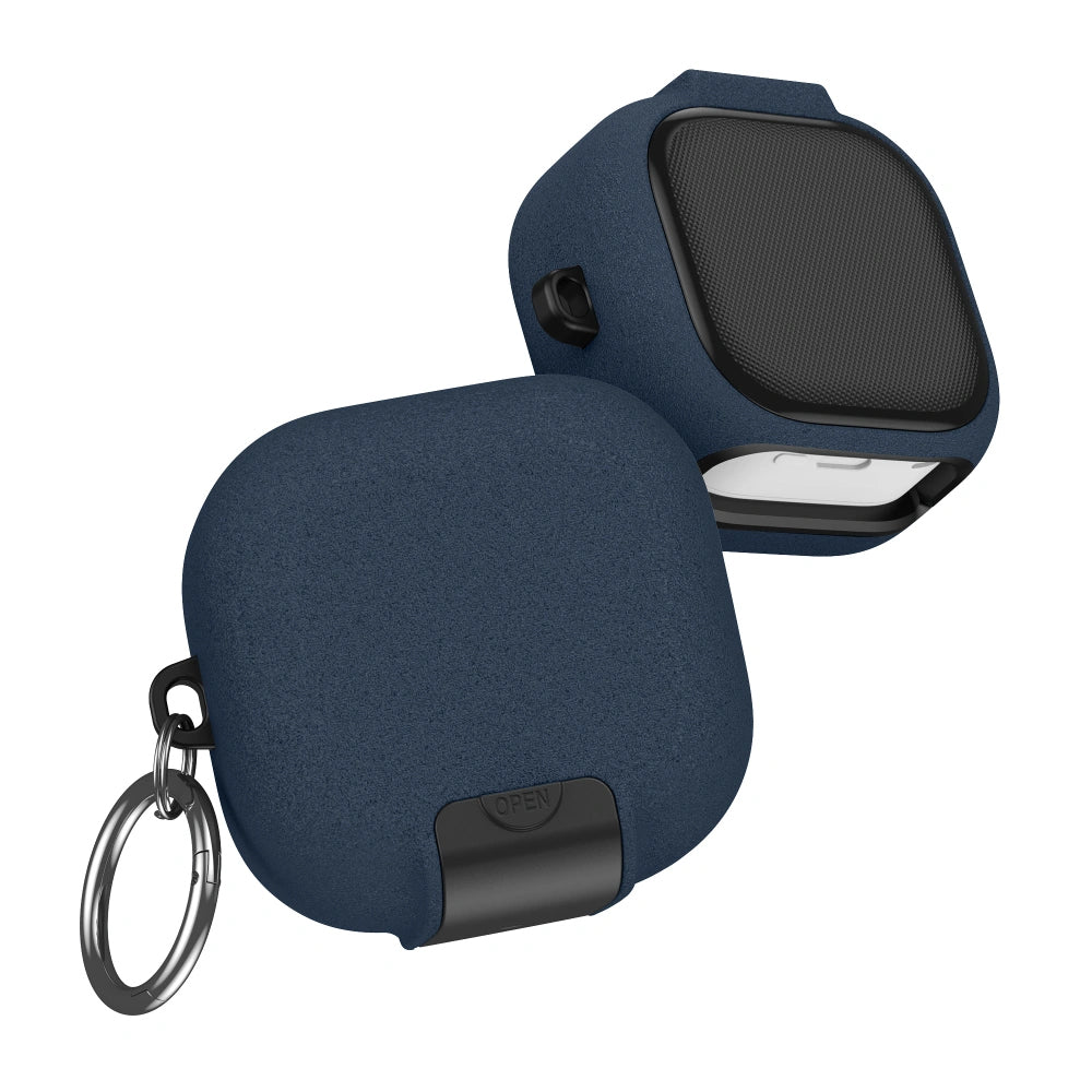 Husa Tech-Protect Slim Hook pentru Samsung Galaxy Buds4 / Buds4 Pro, Bleumarin