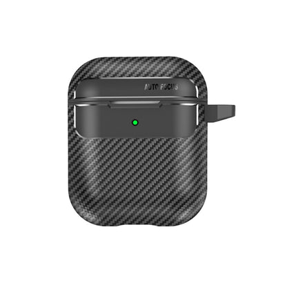 Husa Techsuit CarbonFiber pentru Apple AirPods Gen 2 / Gen 1, Neagra