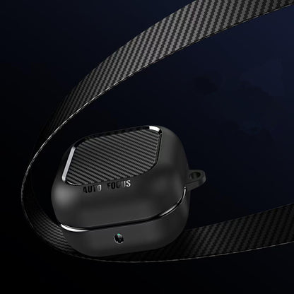 Husa Techsuit CarbonFiber pentru Samsung Galaxy Buds4 / Buds4 Pro, Neagra